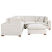 Lakeview 6-piece Upholstered Modular Sectional Sofa with 3 Corner Chairs Ivory