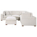 Lakeview 6-piece Upholstered Modular Sectional Sofa with 3 Corner Chairs Ivory