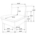 Lakeview 6-piece Upholstered Modular Sectional Sofa with 3 Corner Chairs Ivory