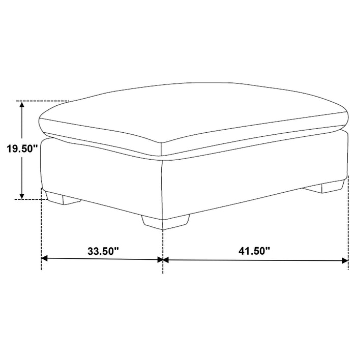 Lakeview 6-piece Upholstered Modular Sectional Sofa with 3 Corner Chairs Ivory