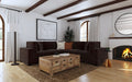 Lakeview 6-piece Upholstered Modular Sectional with 3 Corner Chairs Chocolate