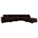 Lakeview 6-piece Upholstered Modular Sectional Chocolate