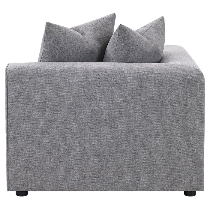 Jennifer Upholstered Corner Chair Grey