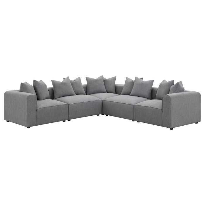 Jennifer Upholstered Corner Chair Grey