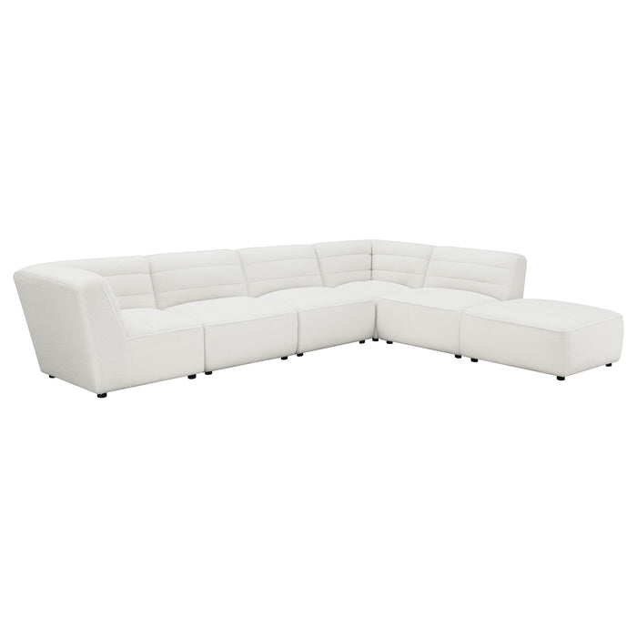 Sunny Upholstered Armless Chair Ivory Sherpa