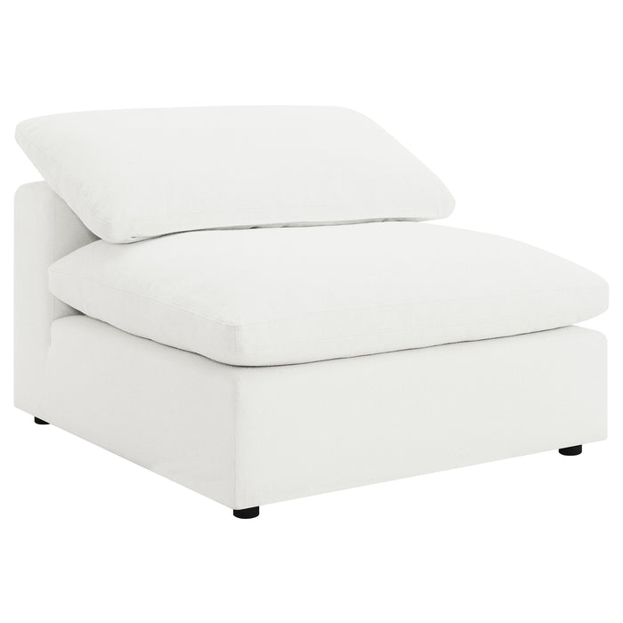 Raleigh 6-piece Boucle Upholstered Modular Sectional with 3 Corner Chairs Ivory