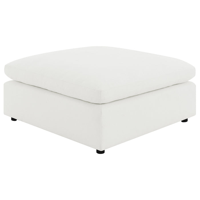 Raleigh 6-piece Boucle Upholstered Modular Sectional with 3 Corner Chairs Ivory