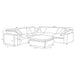 Raleigh 6-piece Boucle Upholstered Modular Sectional with 3 Corner Chairs Ivory
