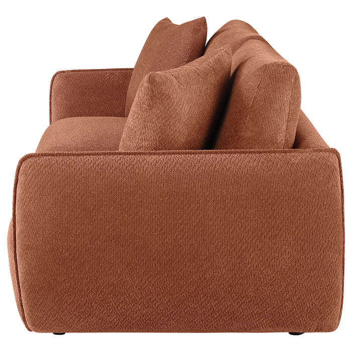 Elysia Fabric Upholstered Modular Lounge Loveseat Coral