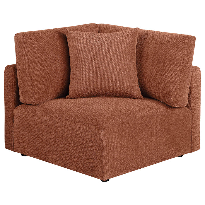 Elysia 6-piece Fabric Upholstered Modular Sectional Sofa Coral