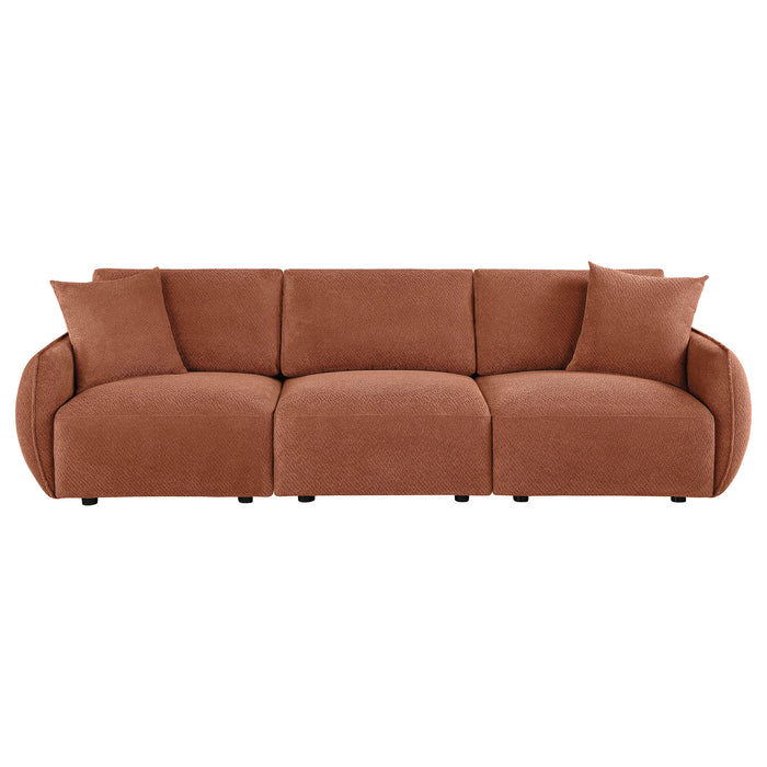 Elysia Fabric Upholstered Modular Lounge Sofa Coral