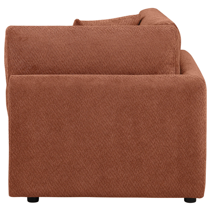 Silla esquinera tapizada modular de tela Elysia - coral