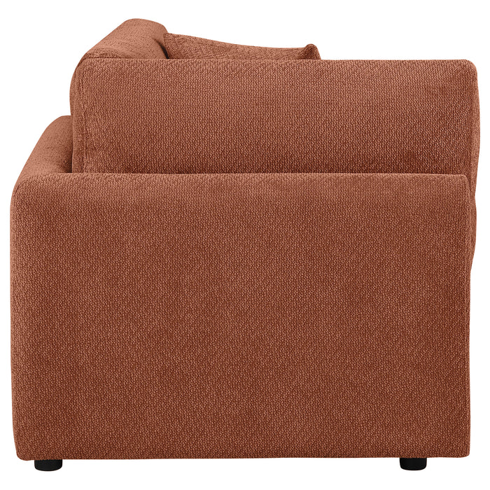 Silla esquinera tapizada modular de tela Elysia - coral