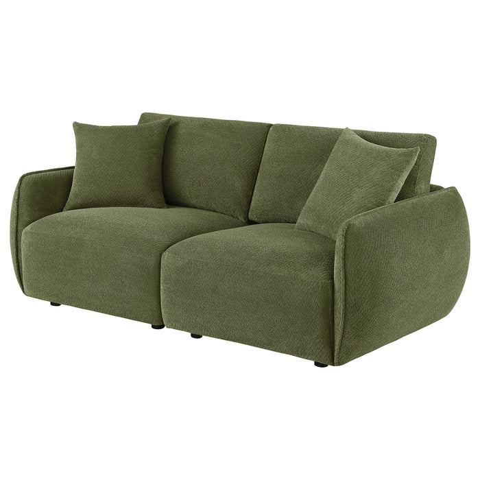 Elysia Fabric Upholstered Modular Lounge Loveseat Green