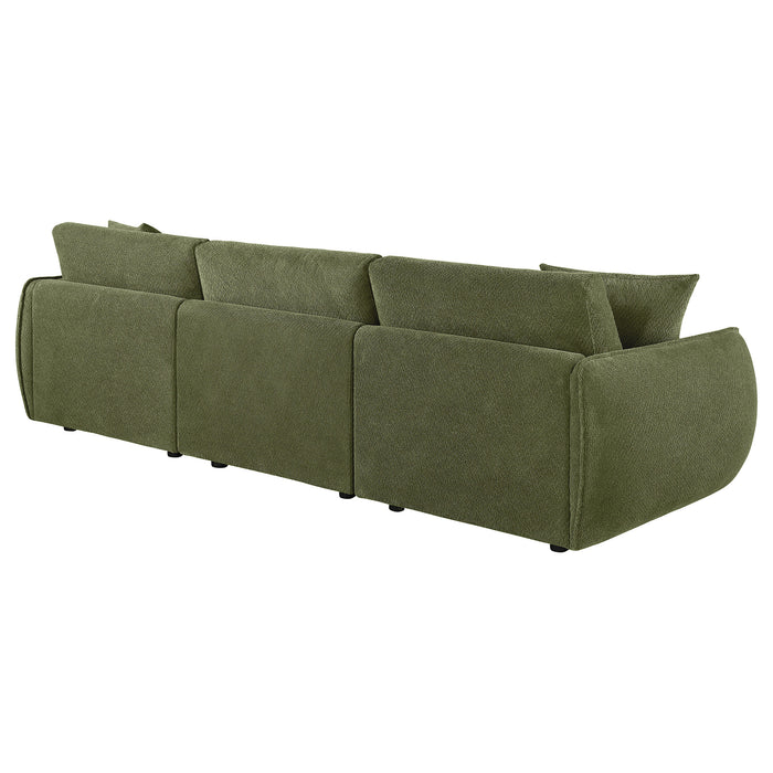 Elysia Fabric Upholstered Modular Lounge Sofa Green