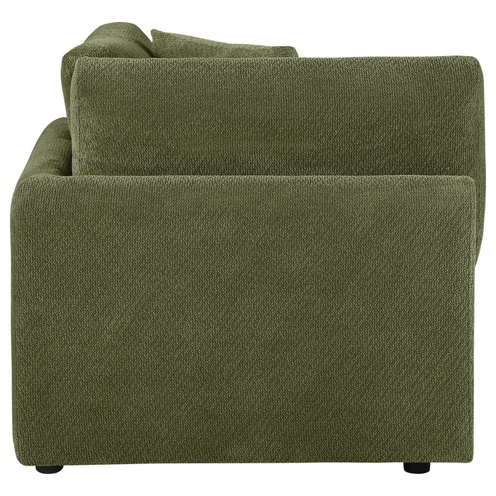 Elysia Fabric Upholstered Modular Corner Chair Green