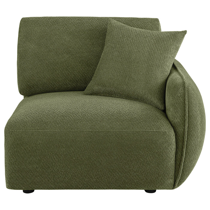 Elysia Fabric Upholstered Modular RAF Chair Green