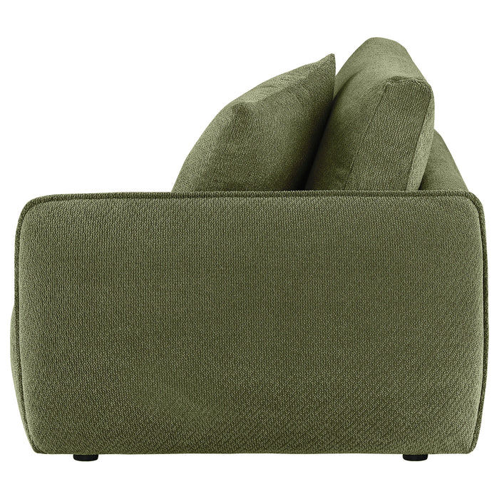 Elysia Fabric Upholstered Modular RAF Chair Green