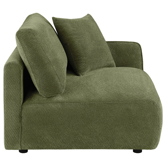 Elysia Fabric Upholstered Modular RAF Chair Green