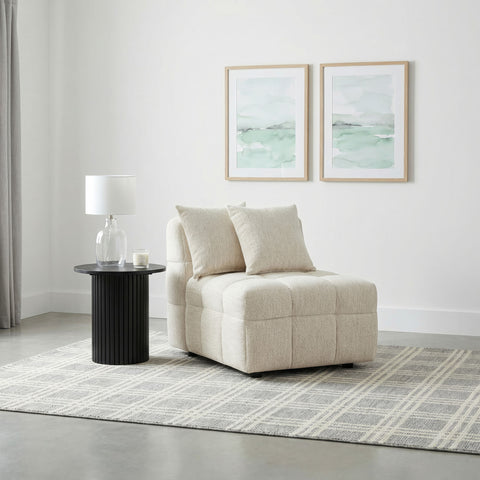 Sillón sin brazos tapizado Amara