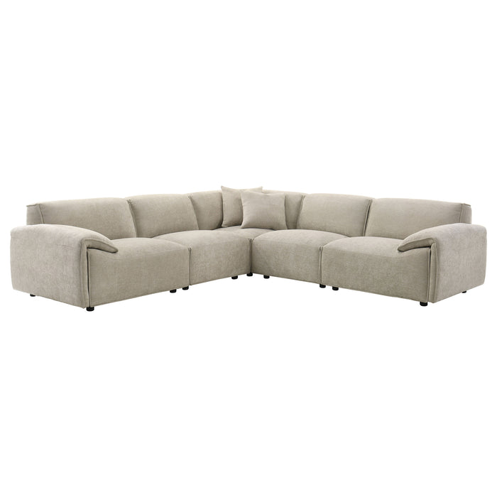 Crane 5-piece Modular Sectional Sofa Beige