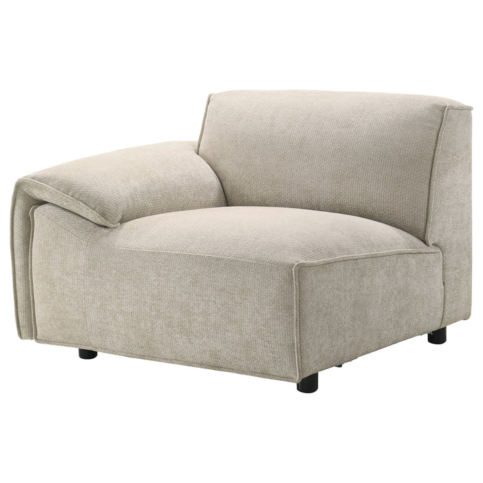 Silla modular con brazo izquierdo Crane - beige