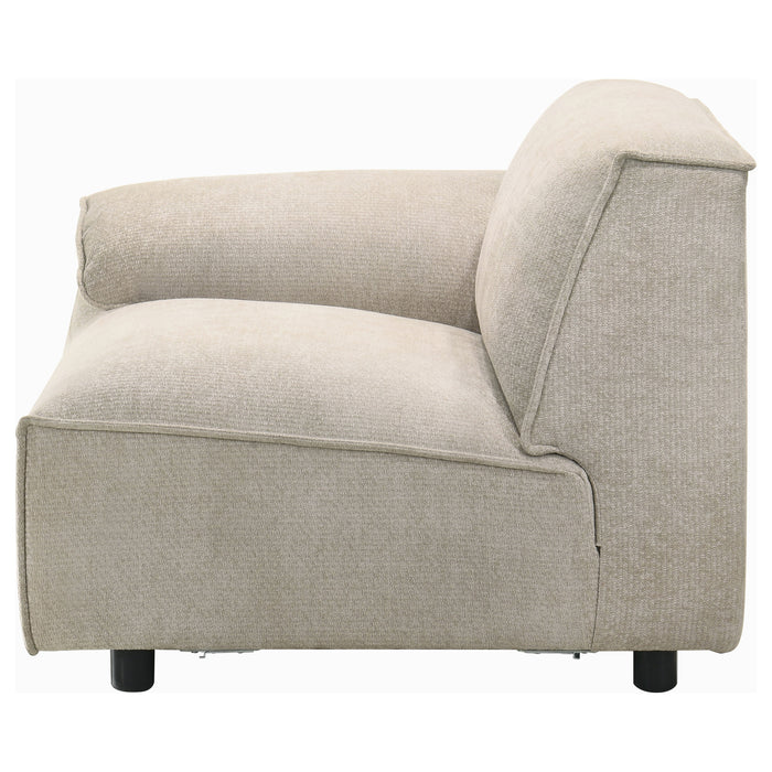 Silla modular con brazo izquierdo Crane - beige