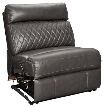 Samperstone 3-Piece Power Reclining Sectional Sofa - Black/Gray