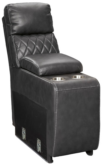 Samperstone 3-Piece Power Reclining Sectional Sofa - Black/Gray
