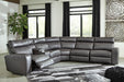 Samperstone 3-Piece Power Reclining Sectional Sofa - Black/Gray
