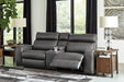 Samperstone 3-Piece Power Reclining Sectional Sofa - Black/Gray