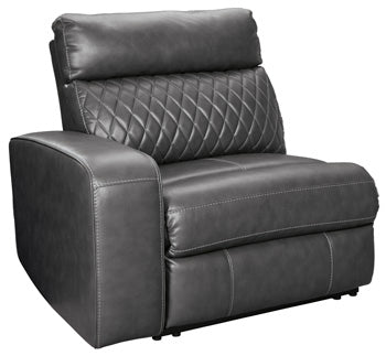 Samperstone 3-Piece Power Reclining Sectional Sofa - Black/Gray