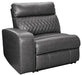 Samperstone 3-Piece Power Reclining Sectional Sofa - Black/Gray