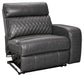 Samperstone 3-Piece Power Reclining Sectional Sofa - Black/Gray