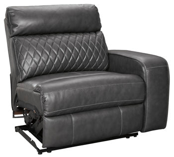 Samperstone 3-Piece Power Reclining Sectional Sofa - Black/Gray