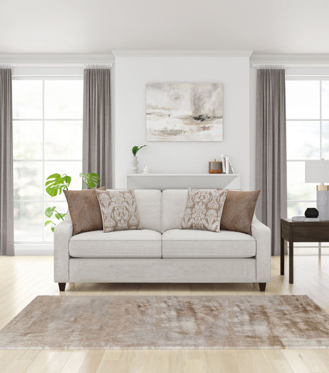 Christine Upholstered Sloped Arm Sofa Beige