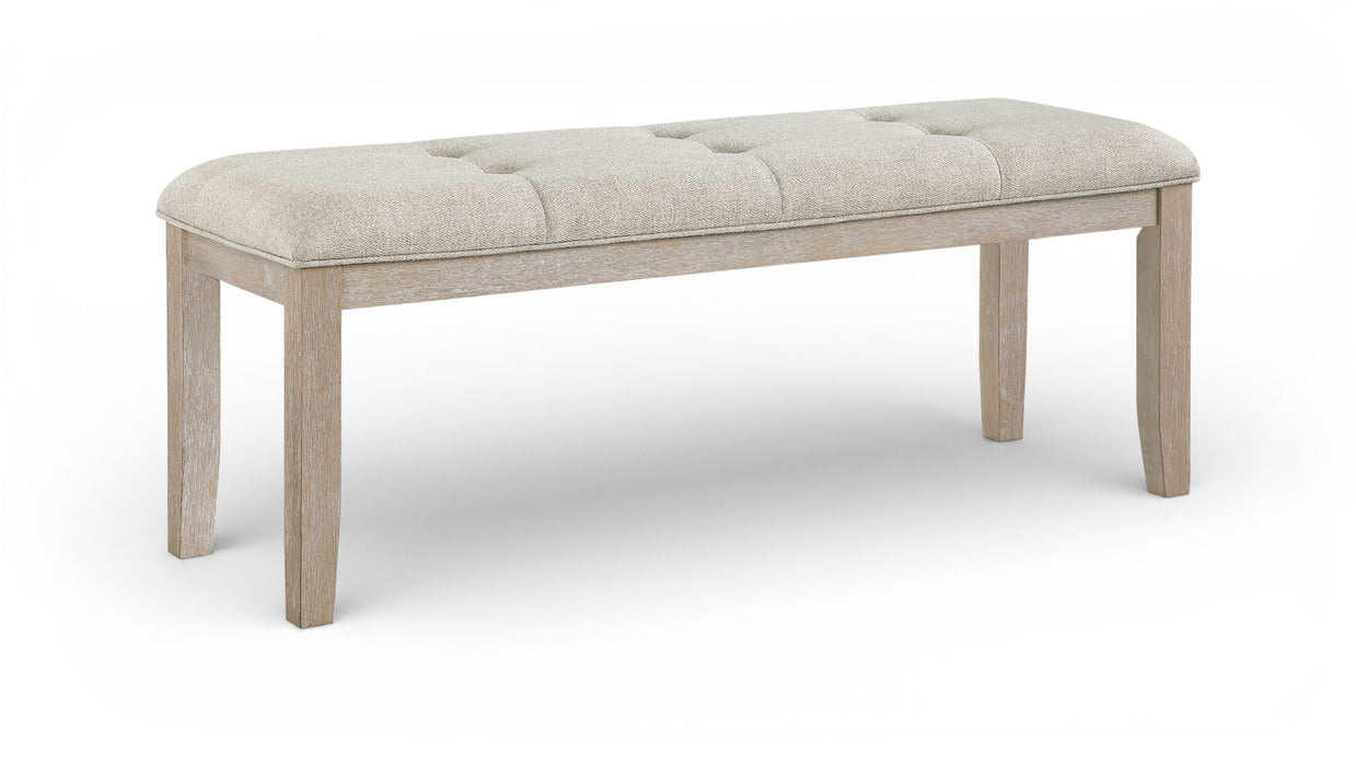 Ananda Fabric Upholstered Bench - Beige