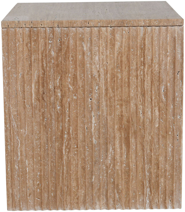 Pienza Travertine End Table