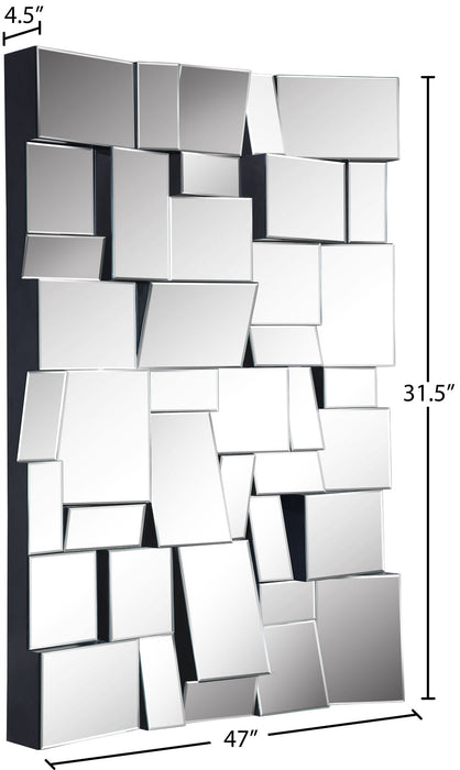 Action 31.5" W X 47" H Geometric Design Mirror
