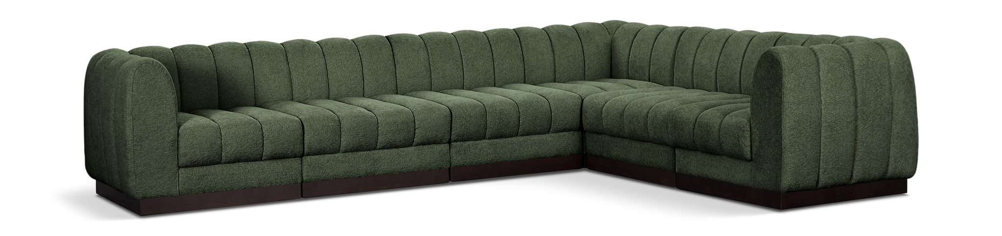 Quinn 133" Chenille Fabric Upholstered 6pc. Modular Sectional