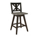 Amsonia Swivel Counter Height Chair, Black
