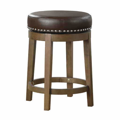Westby Round Swivel Counter Height Stool, Brown