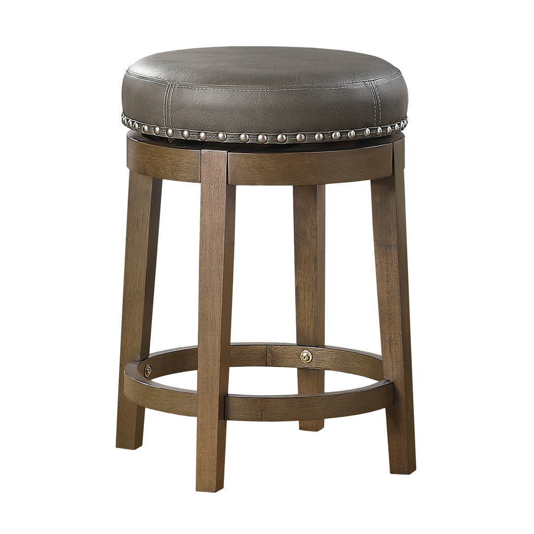 Westby Round Swivel Counter Height Stool, Gray — A&M Discount