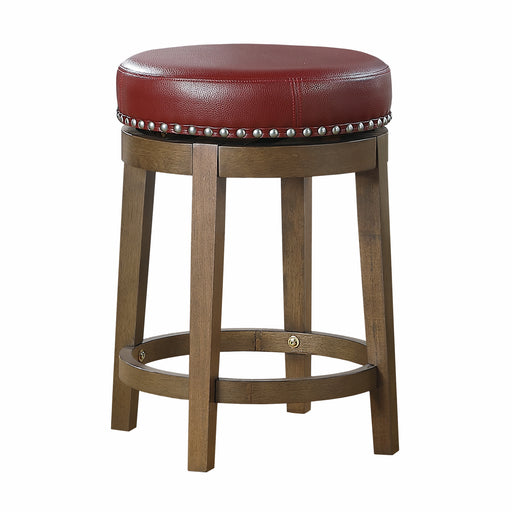 Westby Round Swivel Counter Height Stool, Red