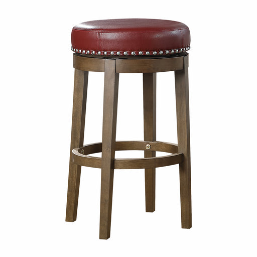 Westby Round Swivel Pub Height Stool, Red