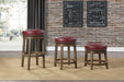 Westby Round Swivel Counter Height Stool, Red