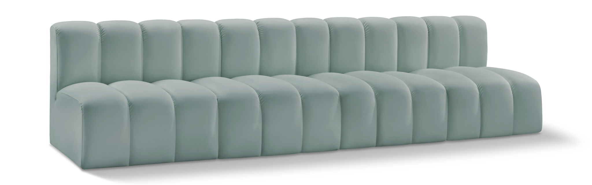 Arc 119" Vegan Leather Upholstered 4pc. Modular Sectional