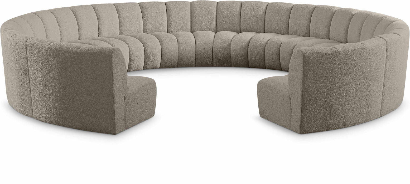 Infinity 178" Boucle Fabric Upholstered 11pc. Modular Sectional