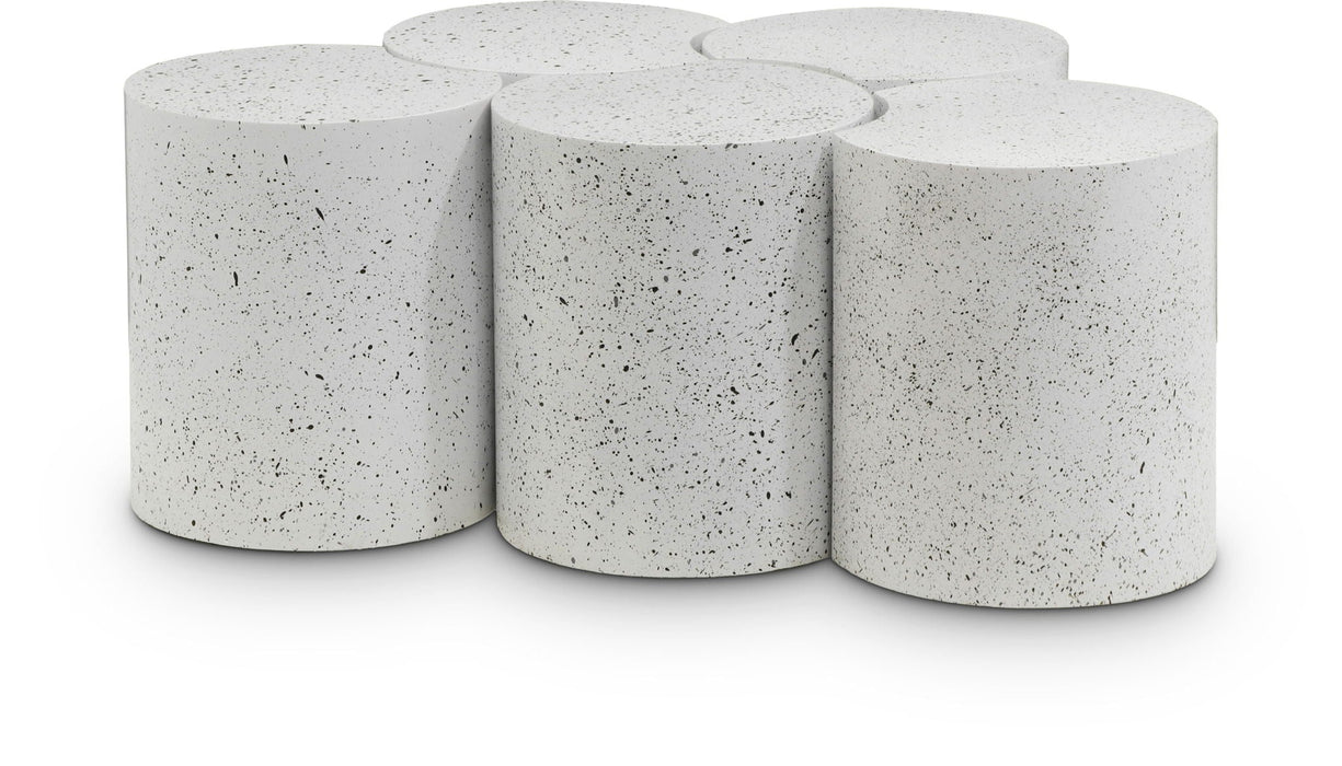 Dimple Terrazzo Pattern Iron Nesting 5pc. Modular Coffee Table