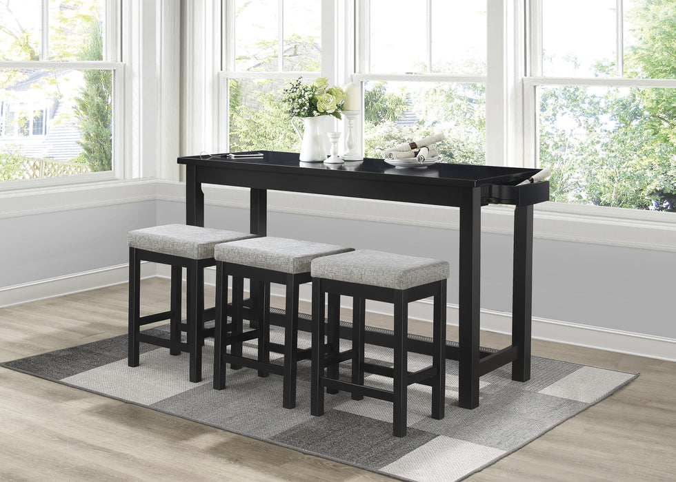 Connected 4-Piece Pack Counter Height Set